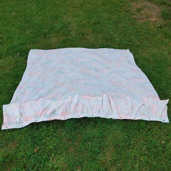 LOVELY VINTAGE Ruffle Shower Curtain City Squire Pastel Shower Curtain Soft Pink - Picture 13 of 16